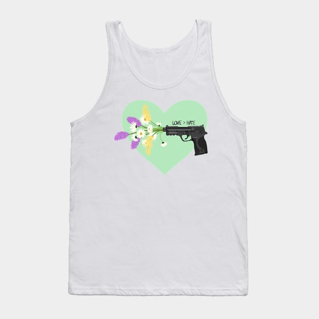 Love &gt; Hate Tank Top by LivianPearl